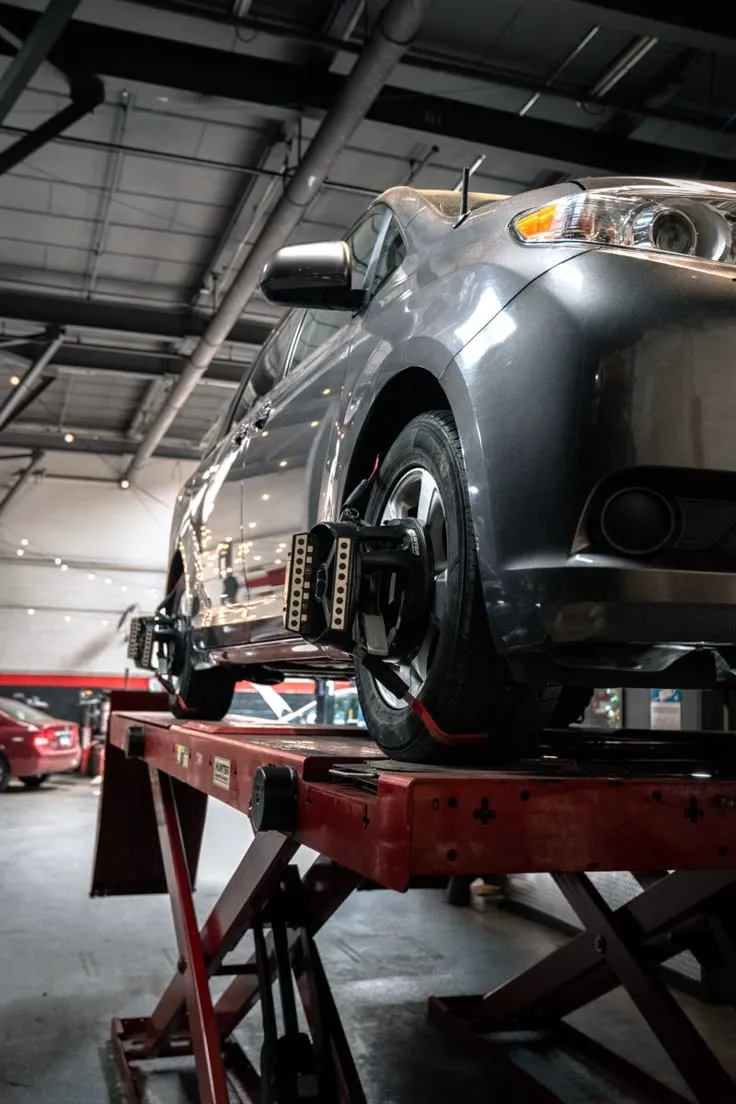 Professional tire fitting in progress